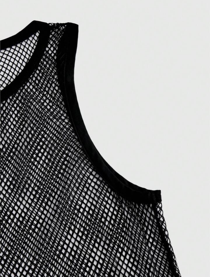 Men's Fashion Street Mesh Loose Tank Top